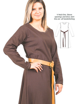 LENA Cotton Brown - Medieval Viking Underdress